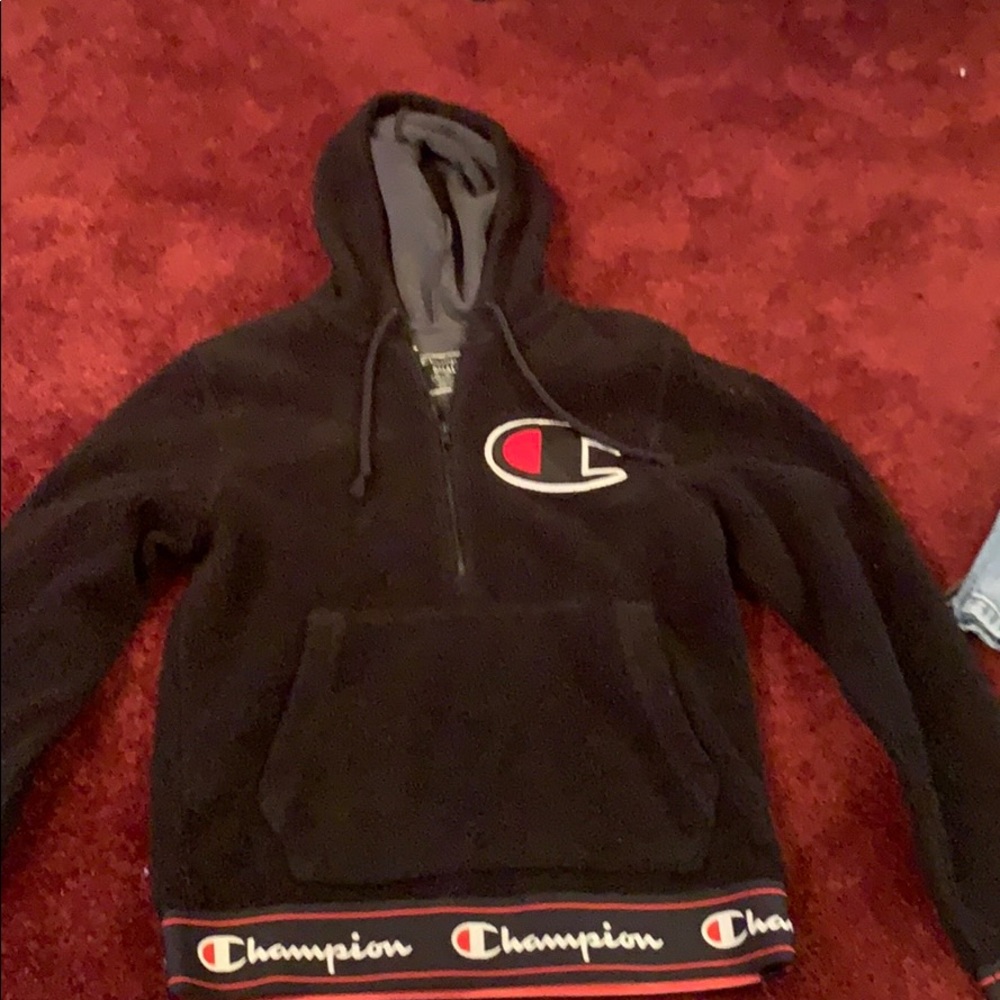 champion sherpa hoodie size s